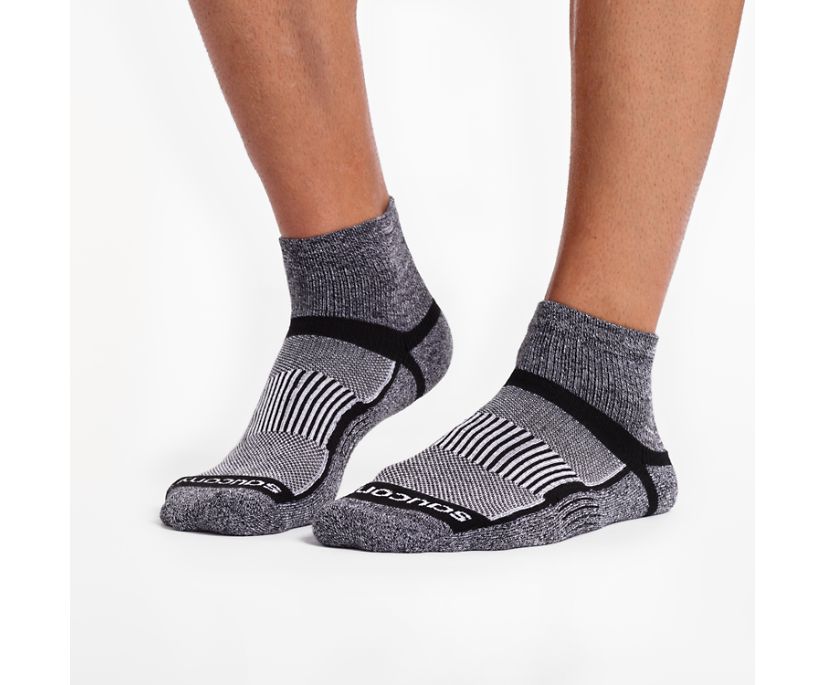 Women's Saucony Inferno Quarter 3-Pack Socks Grey | Singapore 318YXFU